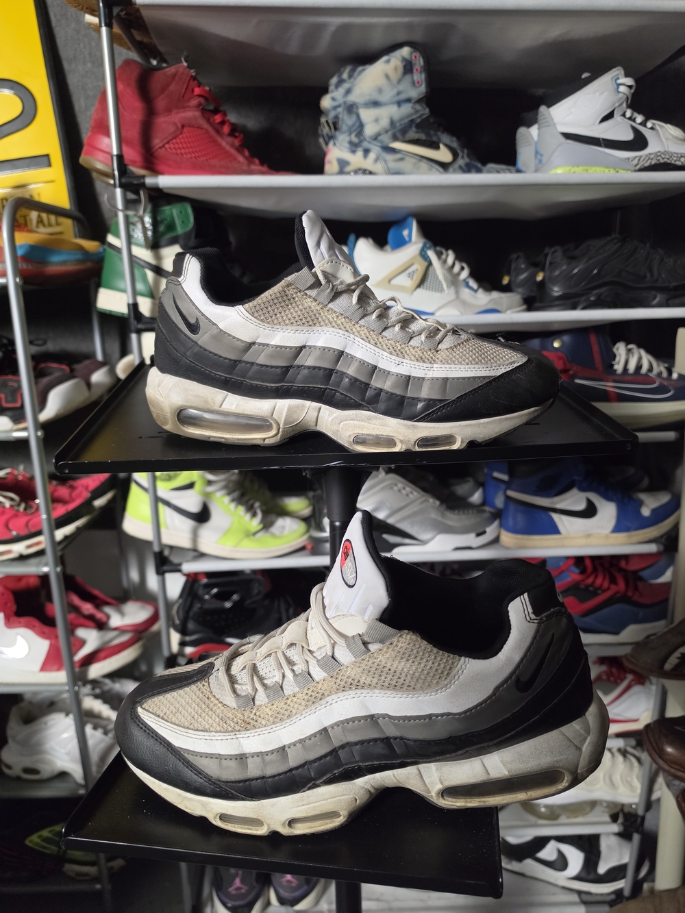 🔥 Nike Men’s Size 12 Air Max 95 - Black, White & Grey